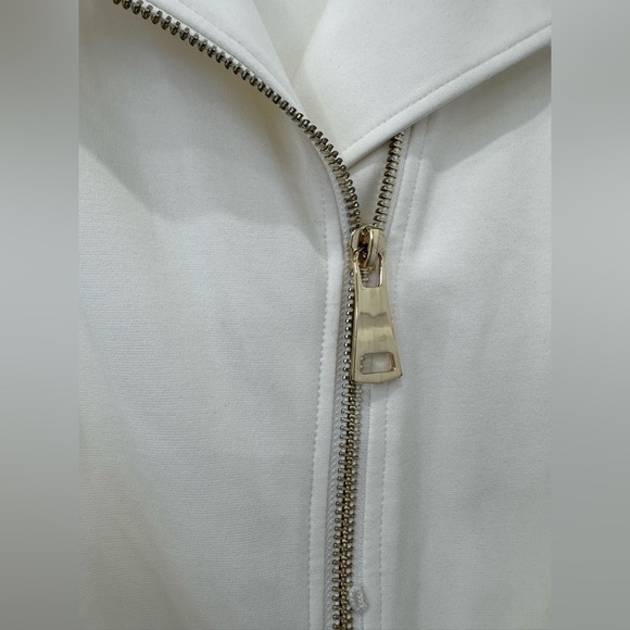 Calvin Klein Women's Cream Zip-Front Dress - Size 14 - Picture 7 of 15